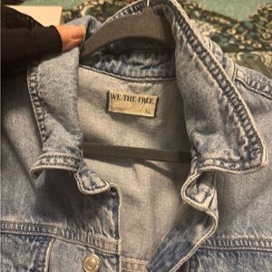 We The Free Marci Sky Blue Denim Jumpsuit